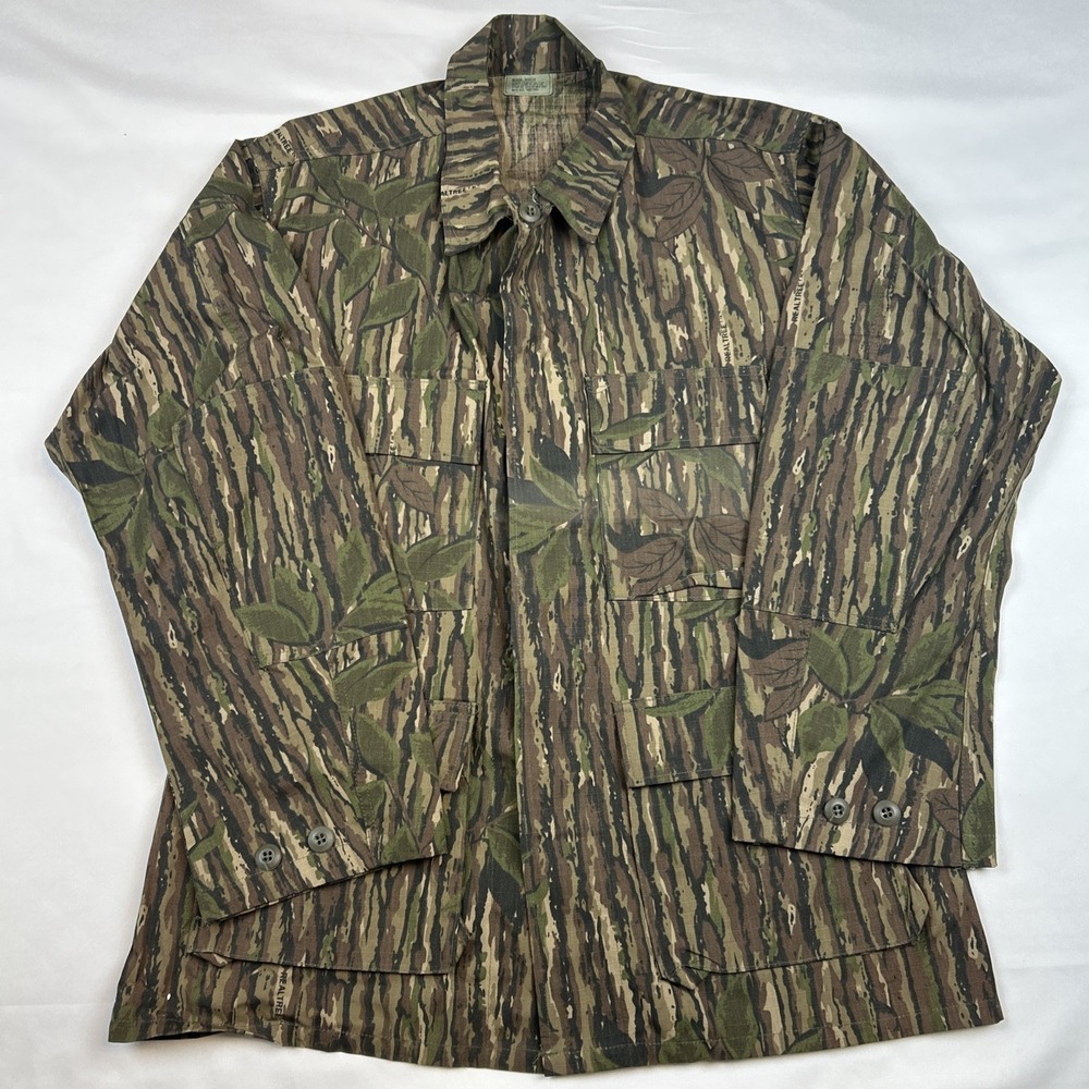 VTG NOS COAT COMBAT Med Reg Realtree Camo BDU Military Ripstop Hunting 4 Pocket